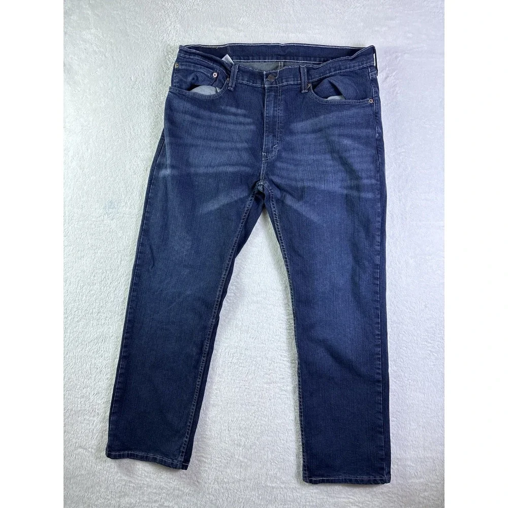 Levi's 559 Jeans Relaxed Straight Fit Blue Mens 36x30 Zip Fly Denim Dark Wash